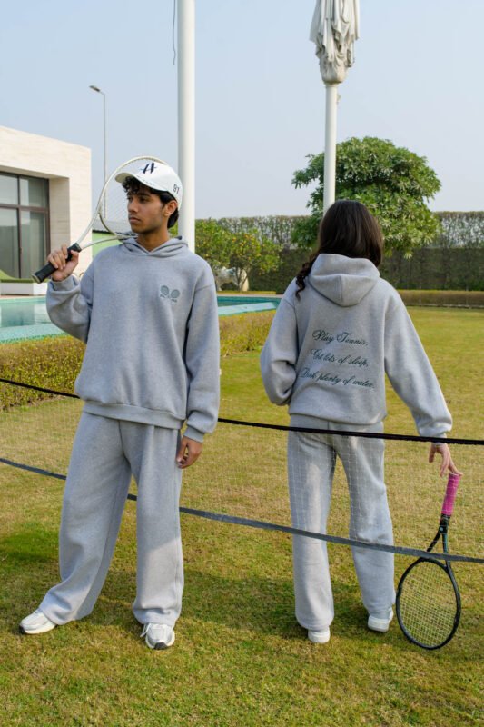 "Court Classic" - Matching Hoodie Set with wide leg pants