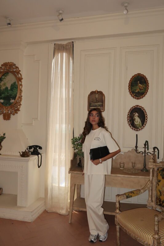 The "Sunroom" Set - Matching T-Shirt Set with wide leg pants (butter yellow)
