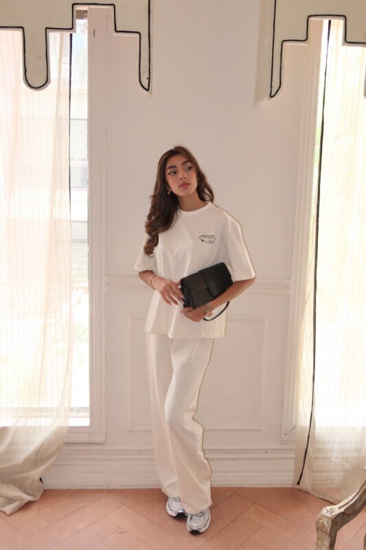 The "Sunroom" Set - Matching T-Shirt Set with wide leg pants (butter yellow)