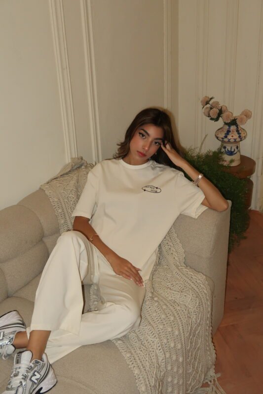 The "Sunroom" Set - Matching T-Shirt Set with wide leg pants (butter yellow)