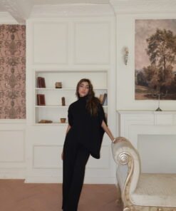 The "Chateau" Evening Wear Set - Asymmetric Top & Trousers (Bank transfers only)
